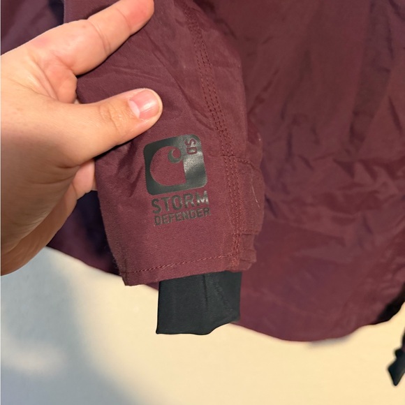 Carhartt Storm Defender Jacket Full Zip Up Waterproof Hooded Size Women's M 8-10 - Picture 8 of 10